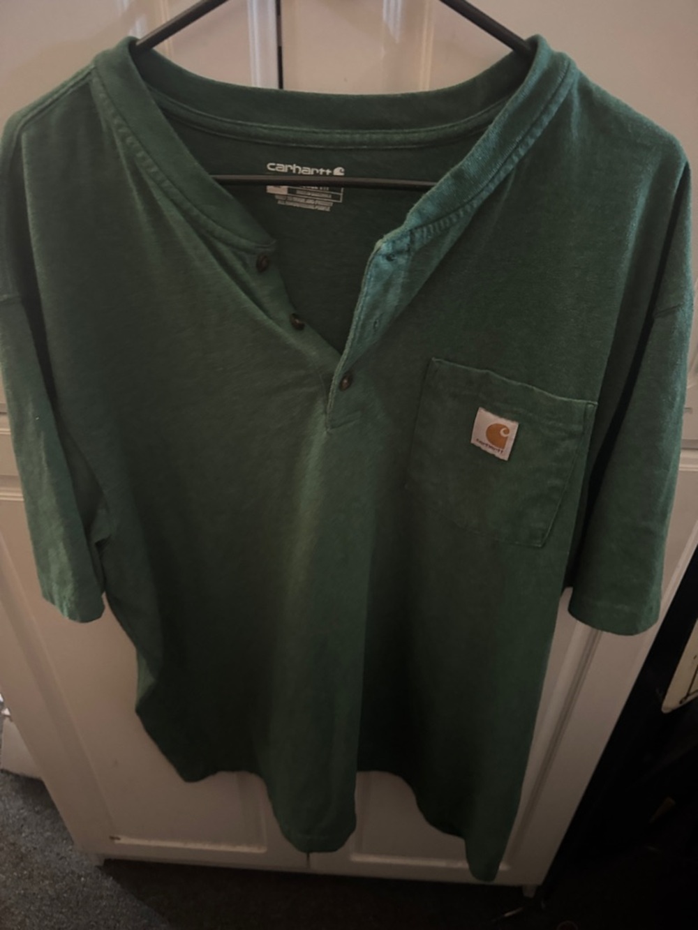 Carhartt Men's Forest Green Henley Pocket Tee